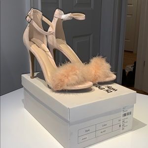 Pink blush Feather Toe by the way. Heels
